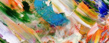 Renkli soyut resim arkaplanı. Modern motif görsel sanat. Yağ renkli yoğun bir karışım. Moda el boyama bezi. Moda poster kağıdı için tuval üzerindeki fırça darbelerini boya