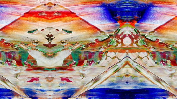 Bunte Abstrakte Malerei Hintergrund Modernes Motiv Visuelle Kunst Intensive Mehrfarbige — Stockfoto