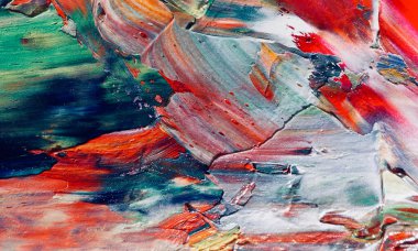 Renkli soyut resim arkaplanı. Modern motif görsel sanat. Yağ renkli yoğun bir karışım. Moda el boyama bezi. Moda poster kağıdı için tuval üzerindeki fırça darbelerini boya