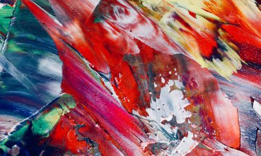 Renkli soyut resim arkaplanı. Modern motif görsel sanat. Yağ renkli yoğun bir karışım. Moda el boyama bezi. Moda poster kağıdı için tuval üzerindeki fırça darbelerini boya