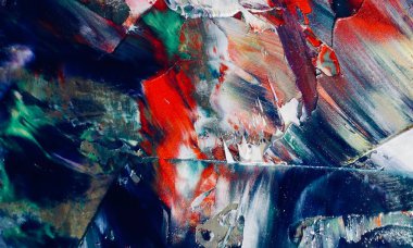 Renkli soyut resim arkaplanı. Modern motif görsel sanat. Yağ renkli yoğun bir karışım. Moda el boyama bezi. Moda poster kağıdı için tuval üzerindeki fırça darbelerini boya