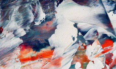 Renkli soyut resim arkaplanı. Modern motif görsel sanat. Yağ renkli yoğun bir karışım. Moda el boyama bezi. Moda poster kağıdı için tuval üzerindeki fırça darbelerini boya