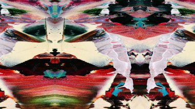 Renkli soyut resim arkaplanı. Modern motif görsel sanat. Yağ renkli yoğun bir karışım. Moda el boyama bezi. Moda poster kağıdı için tuval üzerindeki fırça darbelerini boya