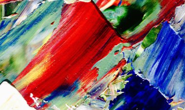 Renkli soyut resim arkaplanı. Modern motif görsel sanat. Yağ renkli yoğun bir karışım. Moda el boyama bezi. Moda poster kağıdı için tuval üzerindeki fırça darbelerini boya