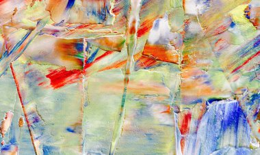 Renkli soyut resim arkaplanı. Modern motif görsel sanat. Yağ renkli yoğun bir karışım. Moda el boyama bezi. Moda poster kağıdı için tuval üzerindeki fırça darbelerini boya