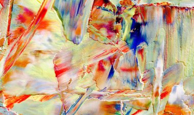 Renkli soyut resim arkaplanı. Modern motif görsel sanat. Yağ renkli yoğun bir karışım. Moda el boyama bezi. Moda poster kağıdı için tuval üzerindeki fırça darbelerini boya