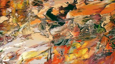 Renkli soyut resim arkaplanı. Modern motif görsel sanat. Yağ renkli yoğun bir karışım. Moda el boyama bezi. Moda poster kağıdı için tuval üzerindeki fırça darbelerini boya