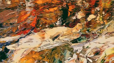 Renkli soyut resim arkaplanı. Modern motif görsel sanat. Yağ renkli yoğun bir karışım. Moda el boyama bezi. Moda poster kağıdı için tuval üzerindeki fırça darbelerini boya