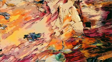 Renkli soyut resim arkaplanı. Modern motif görsel sanat. Yağ renkli yoğun bir karışım. Moda el boyama bezi. Moda poster kağıdı için tuval üzerindeki fırça darbelerini boya