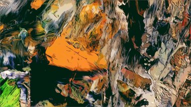 Renkli soyut resim arkaplanı. Modern motif görsel sanat. Yağ renkli yoğun bir karışım. Moda el boyama bezi. Moda poster kağıdı için tuval üzerindeki fırça darbelerini boya