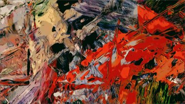 Renkli soyut resim arkaplanı. Modern motif görsel sanat. Yağ renkli yoğun bir karışım. Moda el boyama bezi. Moda poster kağıdı için tuval üzerindeki fırça darbelerini boya