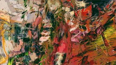 Renkli soyut resim arkaplanı. Modern motif görsel sanat. Yağ renkli yoğun bir karışım. Moda el boyama bezi. Moda poster kağıdı için tuval üzerindeki fırça darbelerini boya