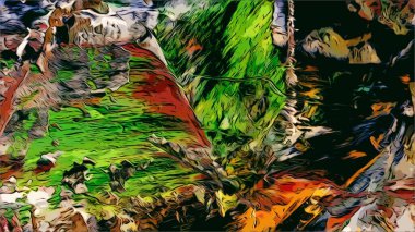 Renkli soyut resim arkaplanı. Modern motif görsel sanat. Yağ renkli yoğun bir karışım. Moda el boyama bezi. Moda poster kağıdı için tuval üzerindeki fırça darbelerini boya