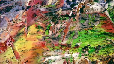 Renkli soyut resim arkaplanı. Modern motif görsel sanat. Yağ renkli yoğun bir karışım. Moda el boyama bezi. Moda poster kağıdı için tuval üzerindeki fırça darbelerini boya