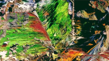 Renkli soyut resim arkaplanı. Modern motif görsel sanat. Yağ renkli yoğun bir karışım. Moda el boyama bezi. Moda poster kağıdı için tuval üzerindeki fırça darbelerini boya