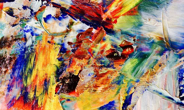 Renkli soyut resim arkaplanı. Modern motif görsel sanat. Yağ renkli yoğun bir karışım. Moda el boyama bezi. Moda poster kağıdı için tuval üzerindeki fırça darbelerini boya