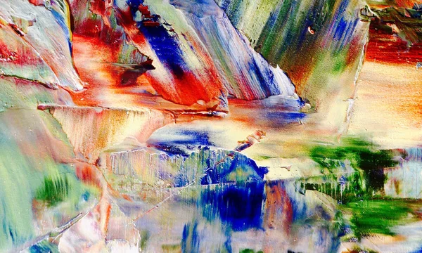 Renkli soyut resim arkaplanı. Modern motif görsel sanat. Yağ renkli yoğun bir karışım. Moda el boyama bezi. Moda poster kağıdı için tuval üzerindeki fırça darbelerini boya