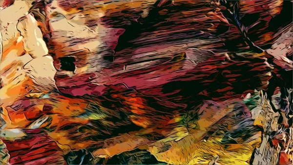 Renkli soyut resim arkaplanı. Modern motif görsel sanat. Yağ renkli yoğun bir karışım. Moda el boyama bezi. Moda poster kağıdı için tuval üzerindeki fırça darbelerini boya
