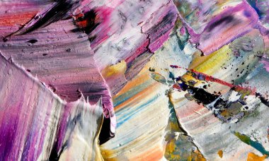 Renkli soyut resim arkaplanı. Modern motif görsel sanat. Yağ renkli yoğun bir karışım. Moda el boyama bezi. Moda poster kağıdı için tuval üzerindeki fırça darbelerini boya