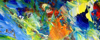 Renkli soyut resim arkaplanı. Modern motif görsel sanat. Yağ renkli yoğun bir karışım. Moda el boyama bezi. Moda poster kağıdı için tuval üzerindeki fırça darbelerini boya