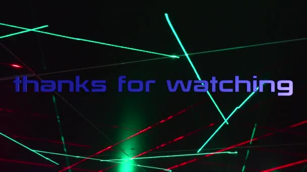 Grazie Orologio Testo Uno Sfondo Colorato Luce Intensa — Video Stock