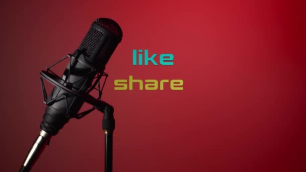 Például Shure Subscribe Sms Mikrofon Háttér — Stock videók