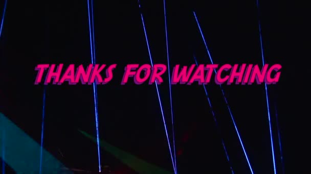 Danke Für Watching Text Heller Hintergrund — Stockvideo