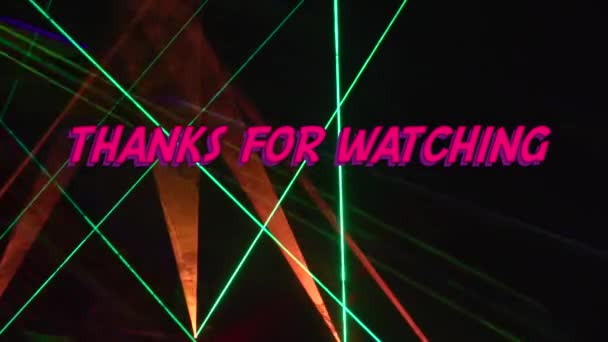 Bedankt Voor Het Kijken Naar Tekst Helder Licht Achtergrond — Stockvideo