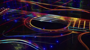 Duvar kağıdı. Renkli neon arkaplan. Neon ışığı gitarı 