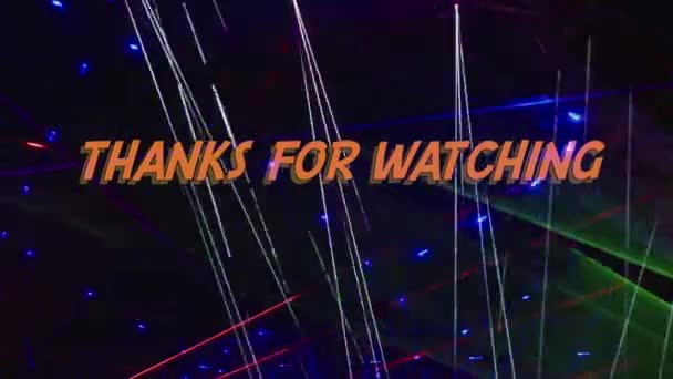 Thanks Watching Teks Latar Belakang Cahaya Terang — Stok Video