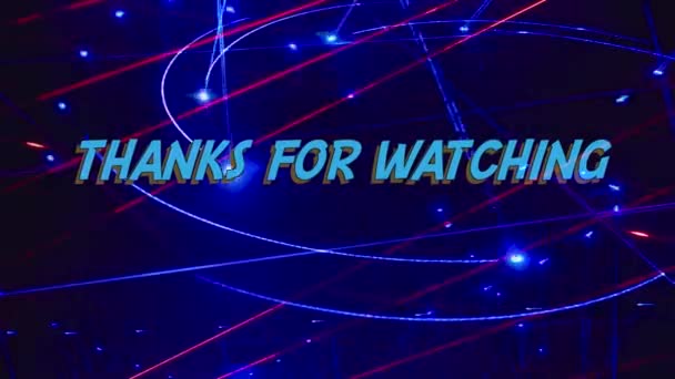 Thanks Watching Text Bright Light Background — Stock Video