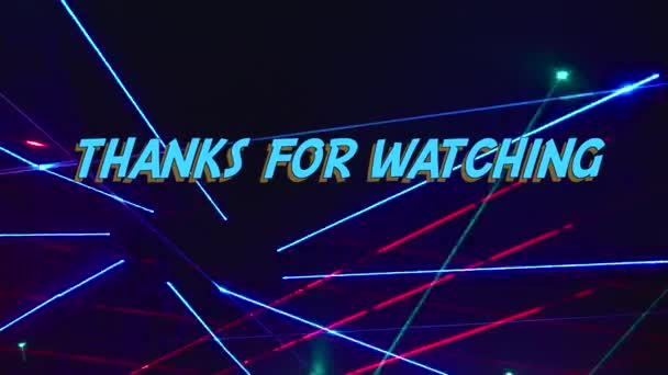 Bedankt Voor Het Kijken Naar Tekst Helder Licht Achtergrond — Stockvideo