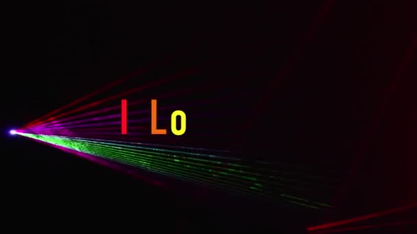 Amo Texto Colores Del Arco Iris Escenario Luz Fondo — Vídeo de stock