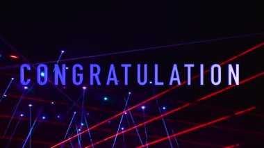 - Tebrik mesajı. - Teşekkür ederim. Renk Işığı arkaplanı