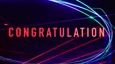 - Tebrik mesajı. - Teşekkür ederim. Renk Işığı arkaplanı