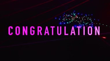 - Tebrik mesajı. - Teşekkür ederim. Renk Işığı arkaplanı