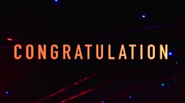 - Tebrik mesajı. - Teşekkür ederim. Renk Işığı arkaplanı