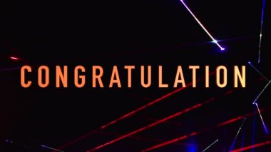 - Tebrik mesajı. - Teşekkür ederim. Renk Işığı arkaplanı