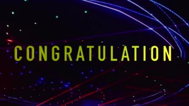- Tebrik mesajı. - Teşekkür ederim. Renk Işığı arkaplanı