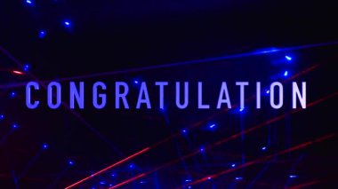 - Tebrik mesajı. - Teşekkür ederim. Renk Işığı arkaplanı