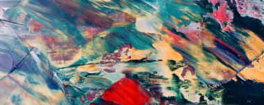 Renkli soyut arka plan duvar kağıdı. Modern motif görsel sanat. Yağlı boya karışımı. Moda el boyama bezi. Duvar dekorasyonu ve duvar resimleri fikri. Üç boyutlu doku. Sanat nesnesi