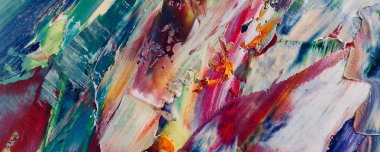 Renkli soyut arka plan duvar kağıdı. Modern motif görsel sanat. Yağlı boya karışımı. Moda el boyama bezi. Duvar dekorasyonu ve duvar resimleri fikri. Üç boyutlu doku. Sanat nesnesi