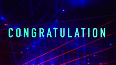 - Tebrik mesajı. - Teşekkür ederim. Renk Işığı arkaplanı