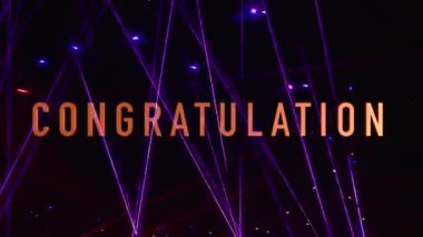 - Tebrik mesajı. - Teşekkür ederim. Renk Işığı arkaplanı