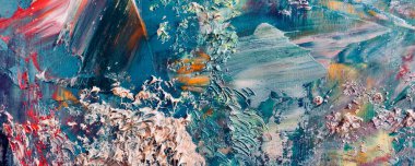 Renkli soyut arka plan duvar kağıdı. Modern motif görsel sanat. Yağlı boya karışımı. Moda el boyama bezi. Duvar dekorasyonu ve duvar resimleri fikri. Üç boyutlu doku. Sanat nesnesi