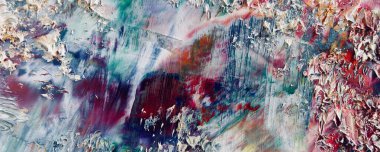 Renkli soyut arka plan duvar kağıdı. Modern motif görsel sanat. Yağlı boya karışımı. Moda el boyama bezi. Duvar dekorasyonu ve duvar resimleri fikri. Üç boyutlu doku. Sanat nesnesi