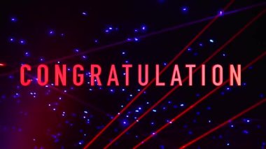 - Tebrik mesajı. - Teşekkür ederim. Renk Işığı arkaplanı