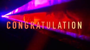 - Tebrik mesajı. - Teşekkür ederim. Renk Işığı arkaplanı