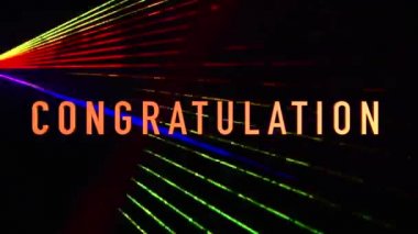 - Tebrik mesajı. - Teşekkür ederim. Renk Işığı arkaplanı