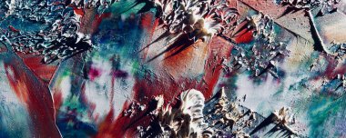 Renkli soyut arka plan duvar kağıdı. Modern motif görsel sanat. Yağlı boya karışımı. Moda el boyama bezi. Duvar dekorasyonu ve duvar resimleri fikri. Üç boyutlu doku. Sanat nesnesi